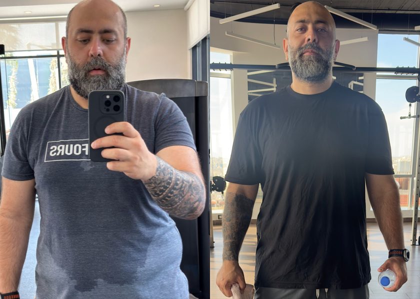 Client before and after, broader and leaner in a year